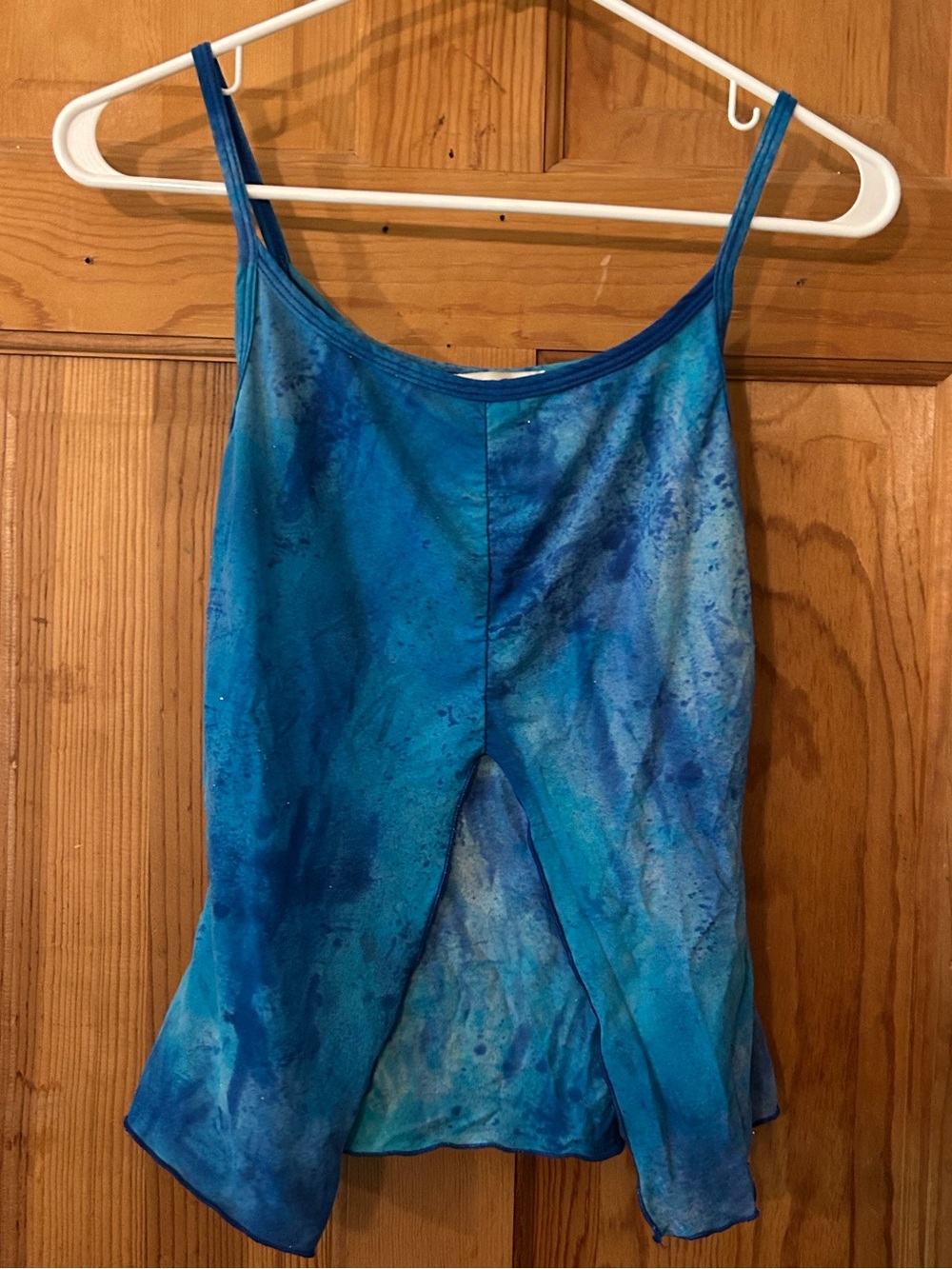Paris Blues Blue Tie-Dye Split-Front Camisole